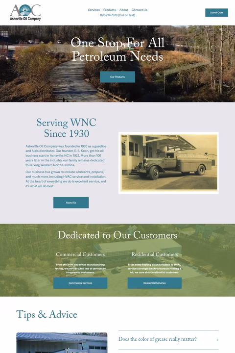 Asheville-Oil-Company Homepage 1440px