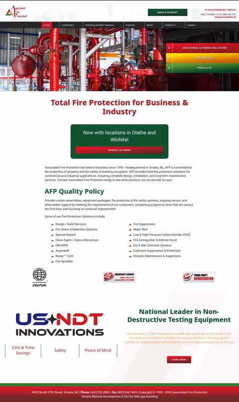 Associated-Fire-Protection Homepage 1440px
