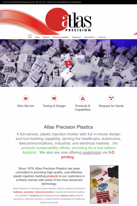 Atlas-Precision-Plastics Homepage 1440px