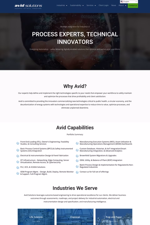 Avid-Solutions Homepage 1440px
