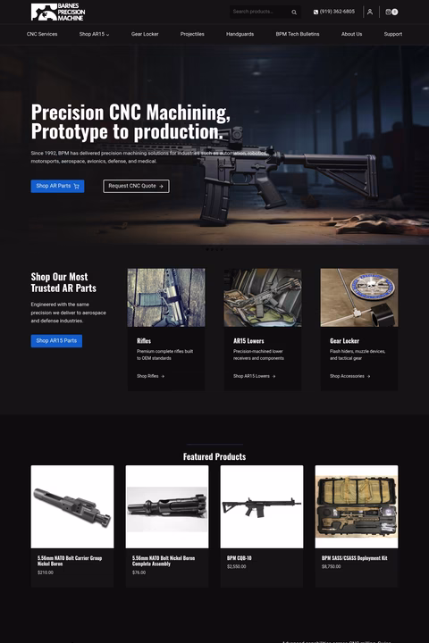 Barnes-Precision-Machine Homepage 1440px