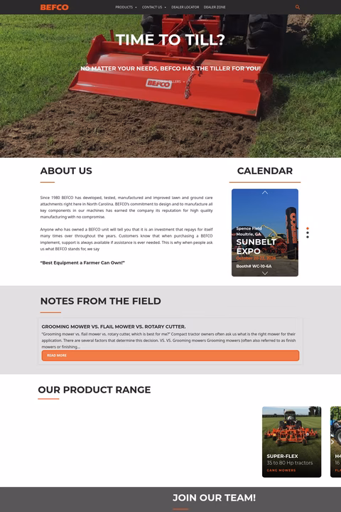 Befco Homepage 1440px