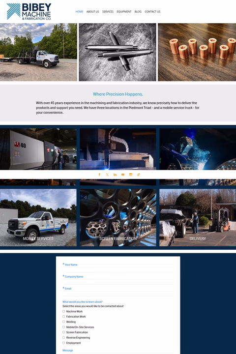 Bibey-Machine-Fabricating-Co Homepage 1440px