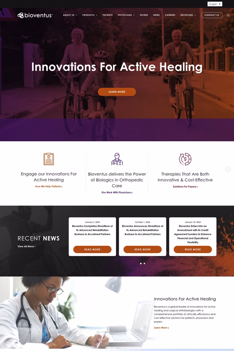 Bioventus-Inc Homepage 1440px