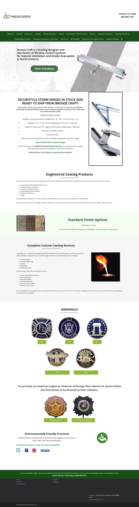 Bronze-Craft Homepage 1440px