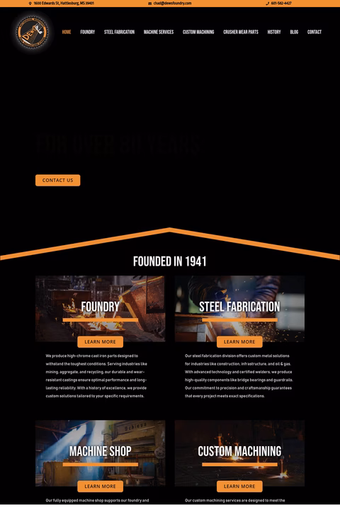 C-L-Dews-Sons-Foundry-Machinery Homepage 1440px