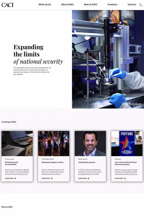 Caci-International-Inc Homepage 1440px