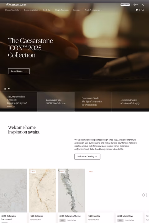 Caesarstone Homepage 1440px