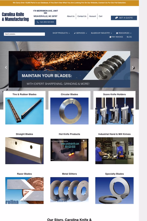 Carolina-Knife-Company Homepage 1440px