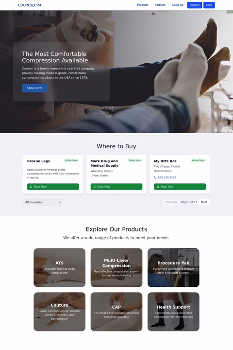Carolon Homepage 1440px