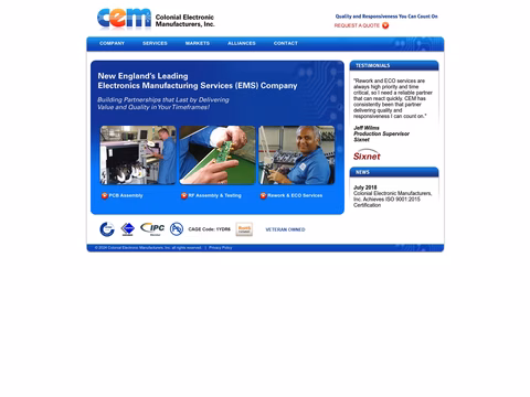 Cem-Inc Homepage 1440px