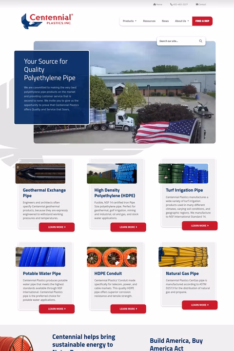 Centennial-Plastics Homepage 1440px