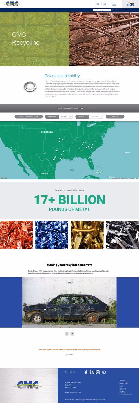 Cmc-Recycling Homepage 1440px