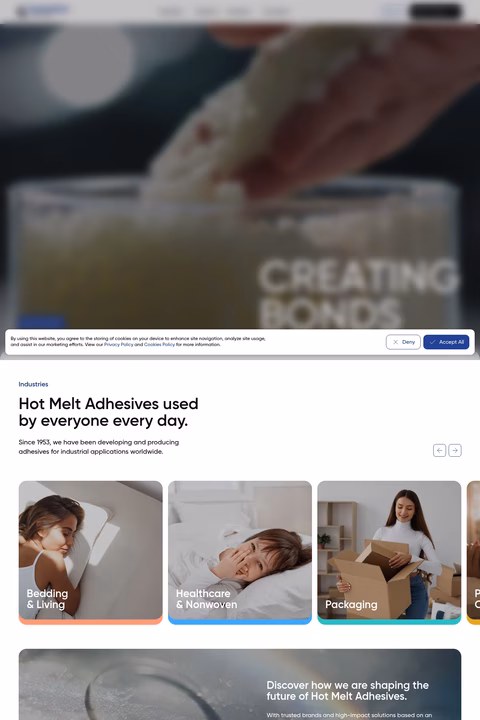 Colquimica-Adhesives Homepage 1440px