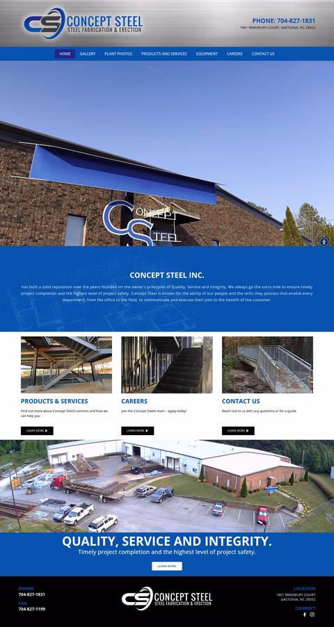 Concept-Steel Homepage 1440px