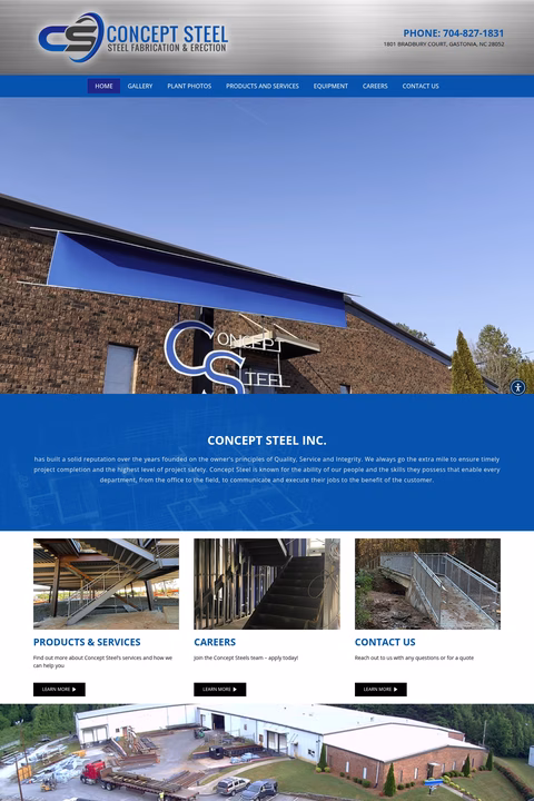 Concept-Steel Homepage 1440px