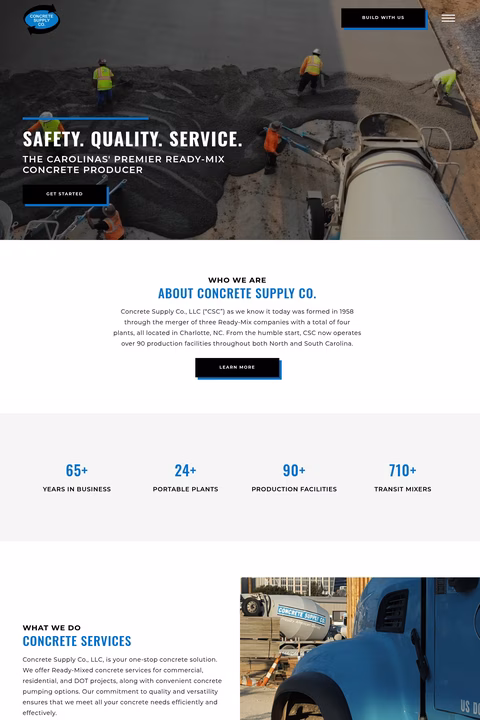 Concrete-Supply-Company Homepage 1440px