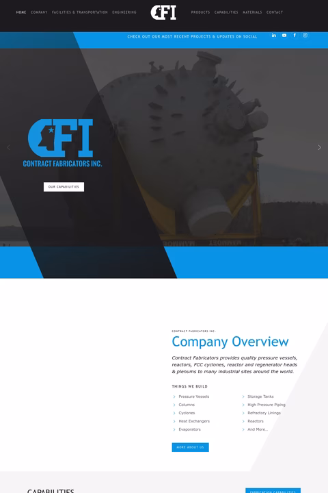 Contract-Fabricators-Inc Homepage 1440px