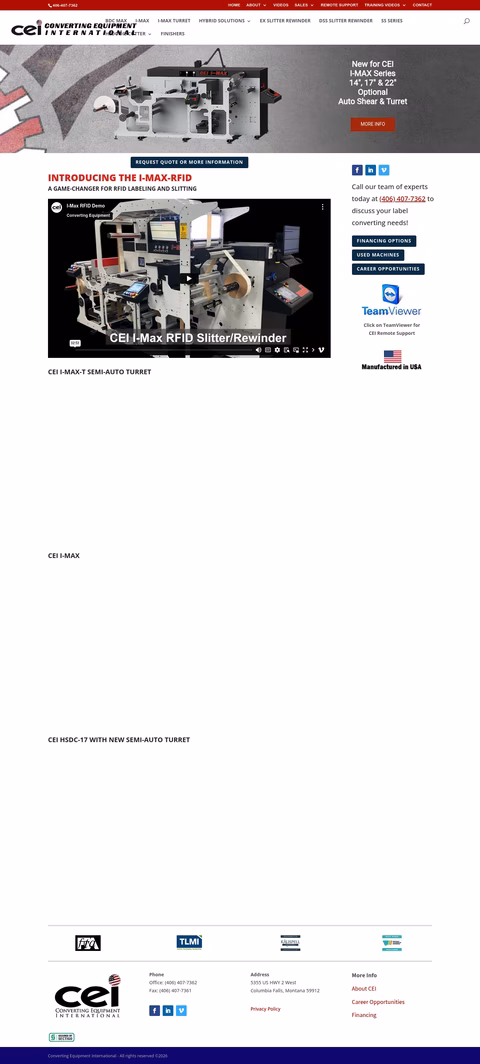 Converting-Equipment-International Homepage 1440px