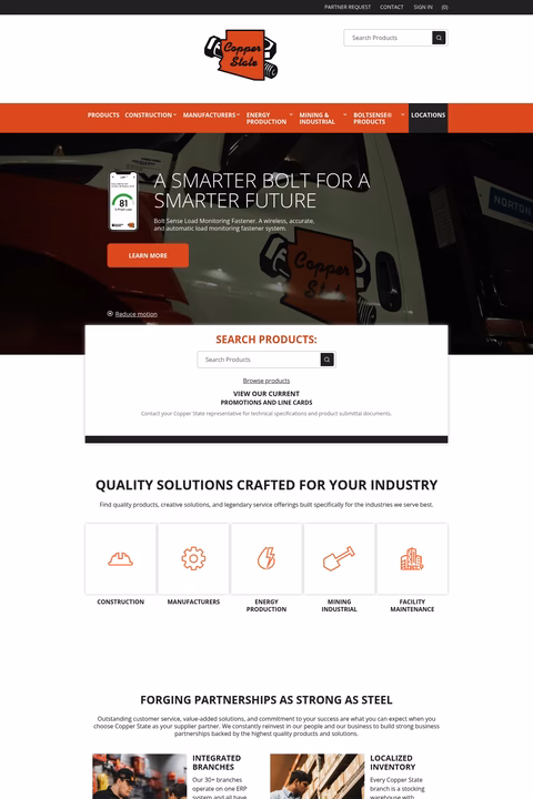 Copperstate-Bolt-Nut-Company Homepage 1440px