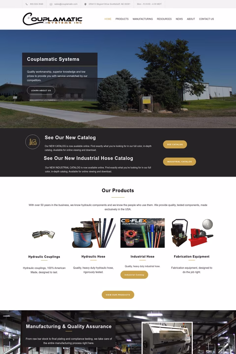 Couplamatic-Systems-Inc Homepage 1440px