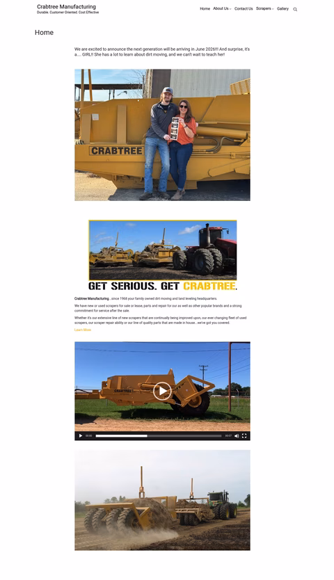 Crabtree-Manufacturing Homepage 1440px