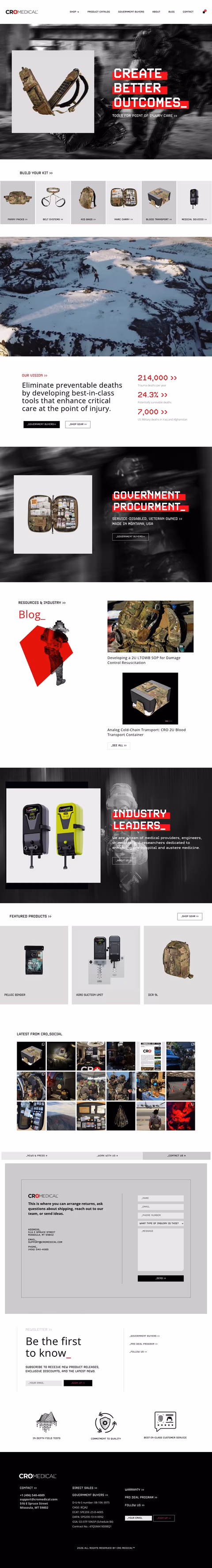 Cro-Medical Homepage 1440px