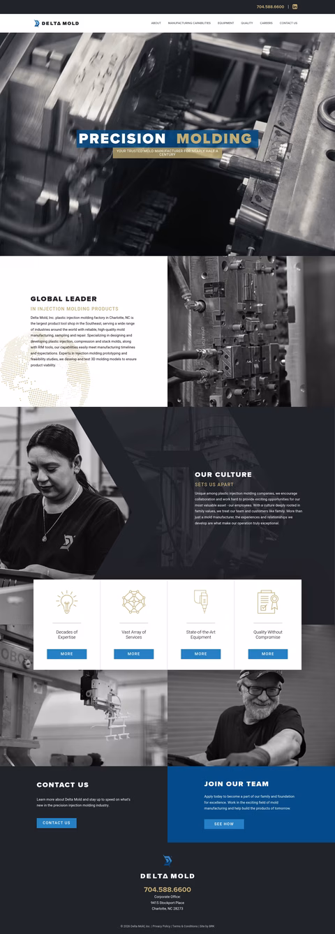 Delta-Mold Homepage 1440px