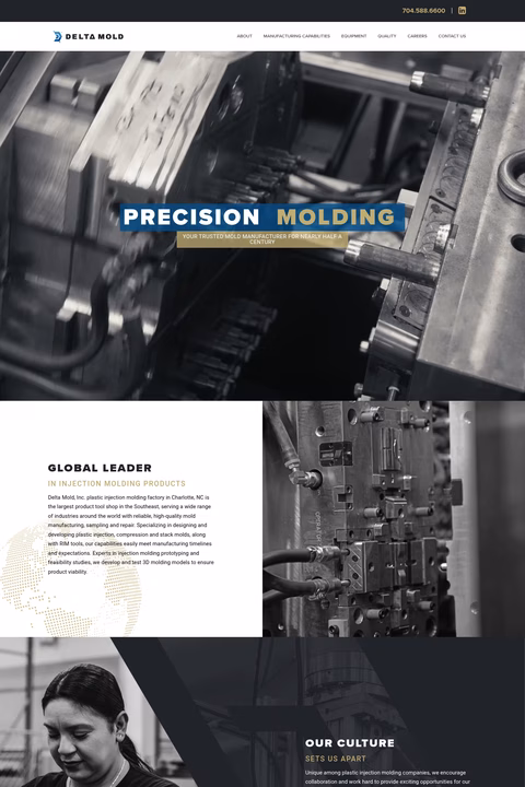 Delta-Mold Homepage 1440px
