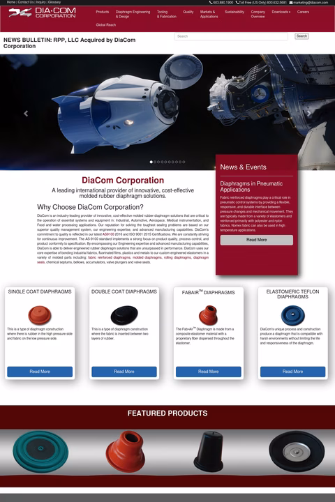 Diacom-Corporation Homepage 1440px