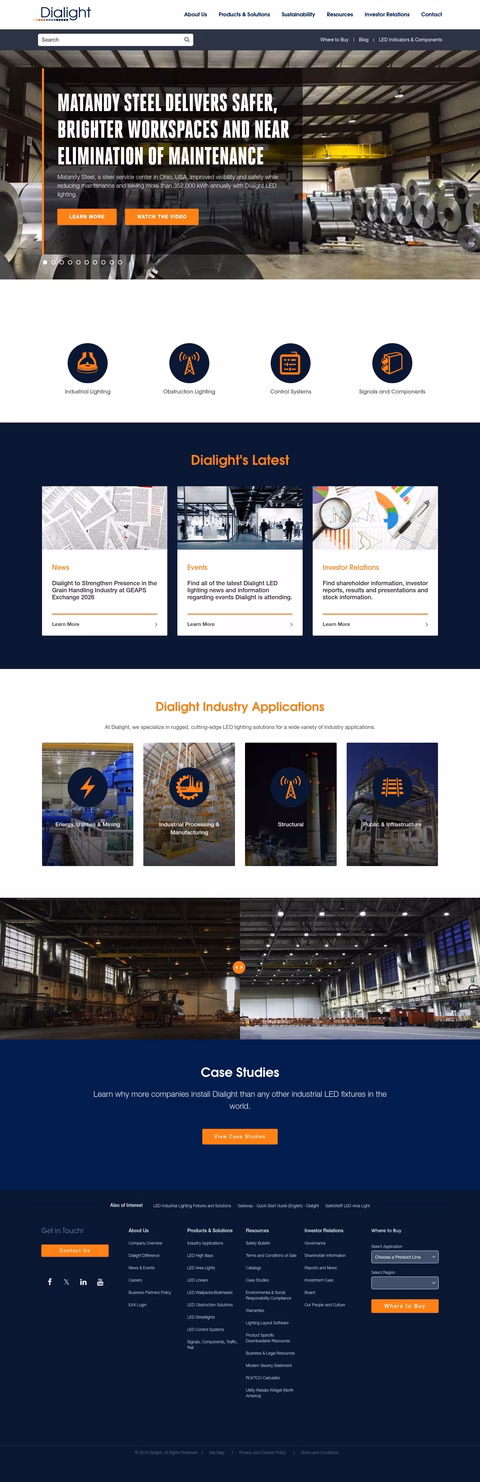 Dialight Homepage 1440px