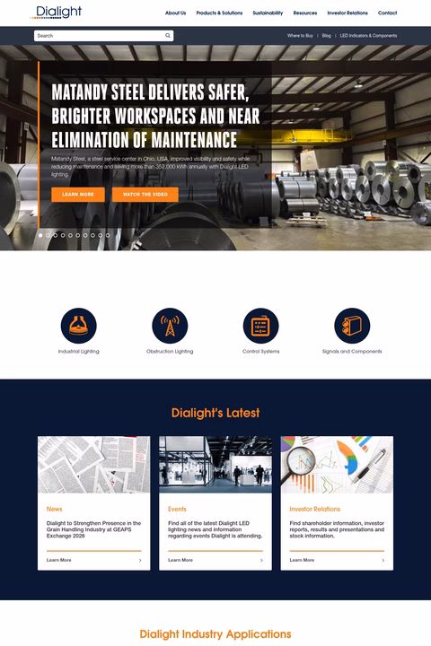 Dialight Homepage 1440px