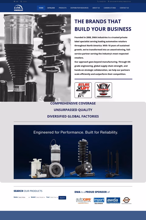 Dma-Industries Homepage 1440px