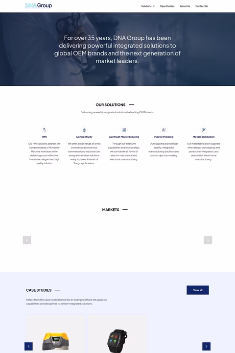 Dna-Group Homepage 1440px