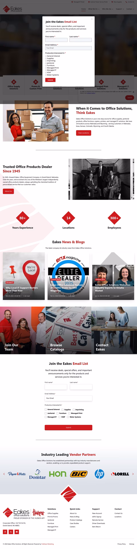 Eakes-Office-Solutions Homepage 1440px