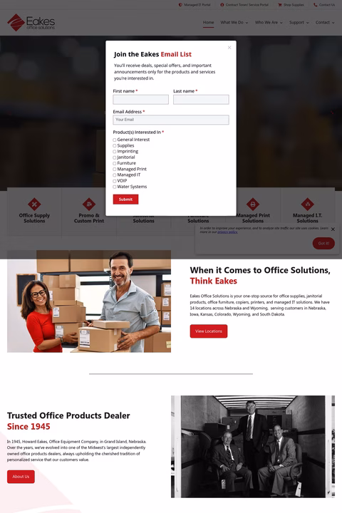 Eakes-Office-Solutions Homepage 1440px