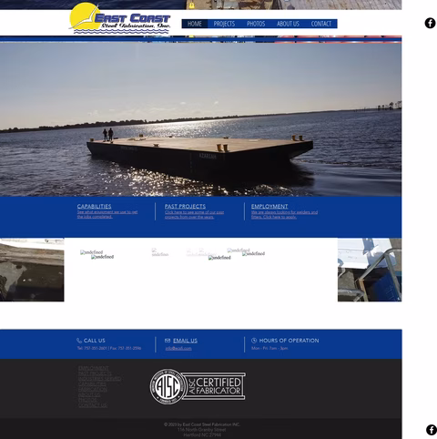 East-Coast-Steel-Fab-Inc Homepage 1440px