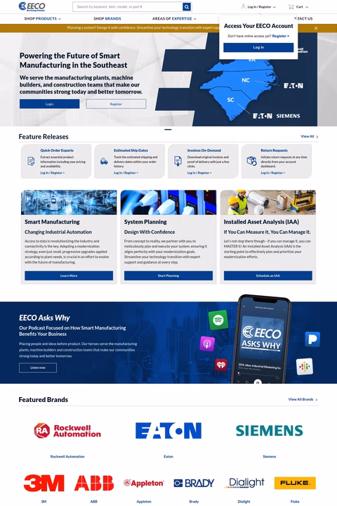 Electrical-Equipment-Company Homepage 1440px