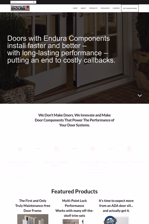 Endura-Products Homepage 1440px