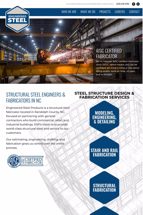 Engineered-Steel-Products Homepage 1440px