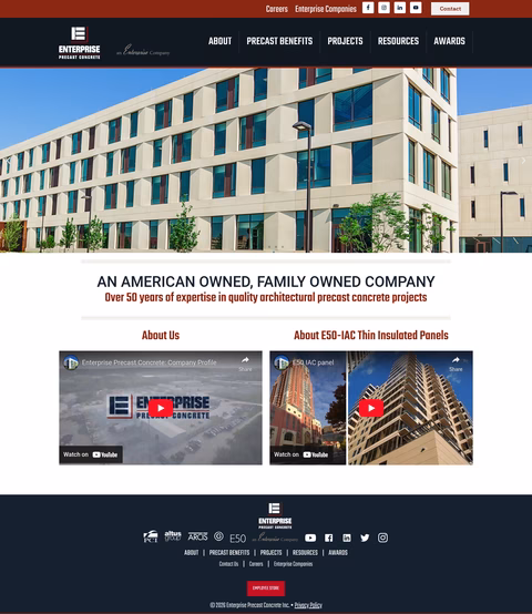 Enterprise-Precast-Concrete Homepage 1440px