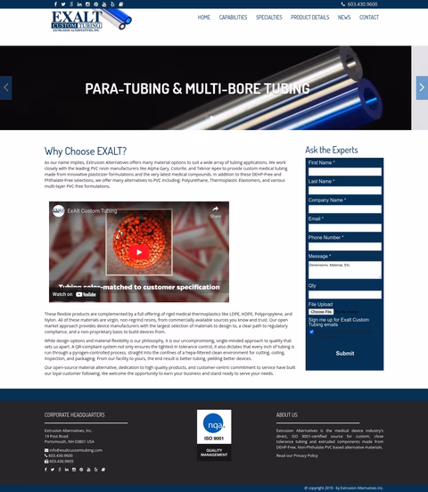 Exalt-Custom-Tubing Homepage 1440px