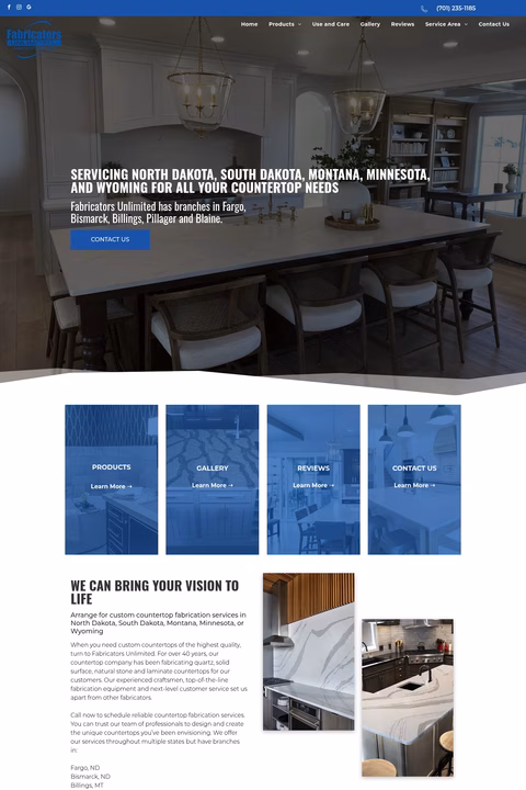 Fabricators-Unlimited Homepage 1440px
