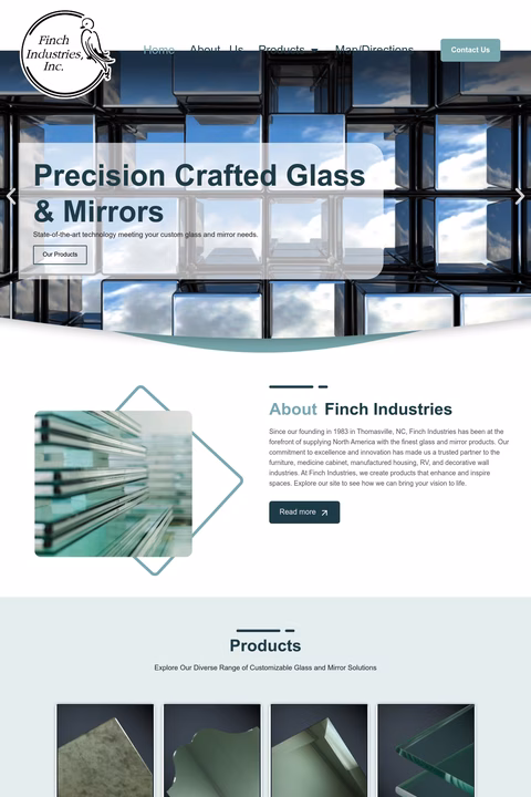 Finch-Industries Homepage 1440px