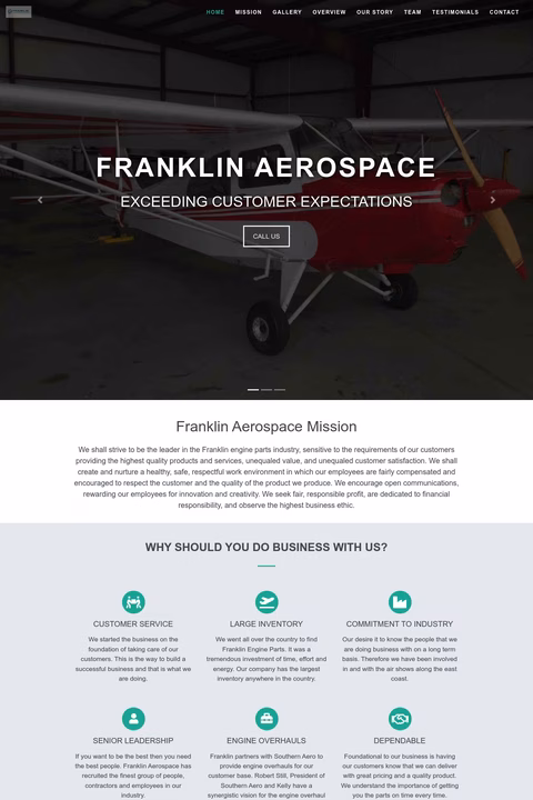 Franklin-Aerospace Homepage 1440px