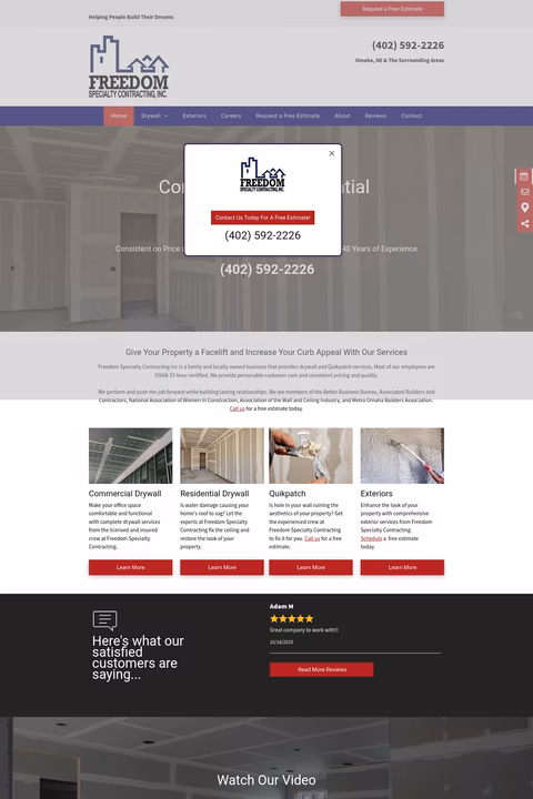 Freedom-Specialty-Contracting Homepage 1440px