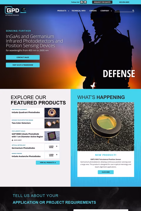 Gpd-Optoelectronics-Corporation Homepage 1440px