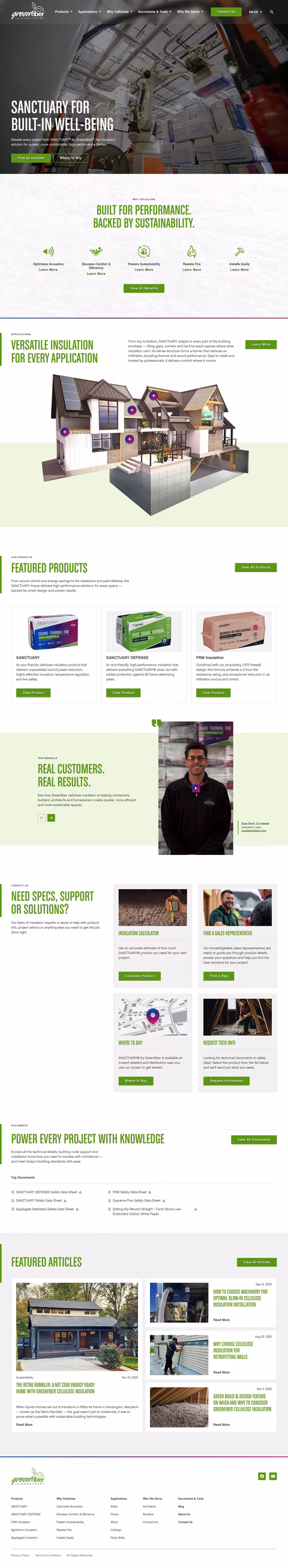 Greenfiber Homepage 1440px