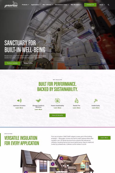 Greenfiber Homepage 1440px