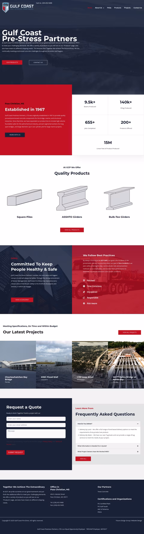 Gulf-Coast-Pre-Stress-Partners Homepage 1440px